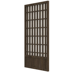 3d rendering illustration of a shoji Japanese paper door