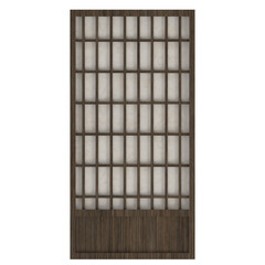 3d rendering illustration of a shoji Japanese paper door