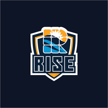 R and beach logo