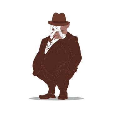 Mafia dog illustration