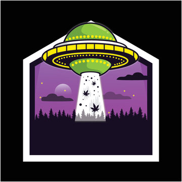 ufo in the illustration