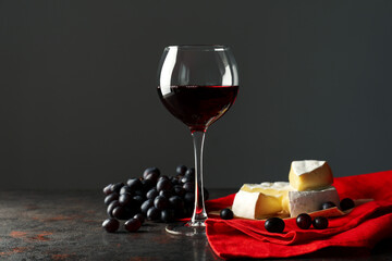 Concept of tasty and delicious alcohol drink, wine