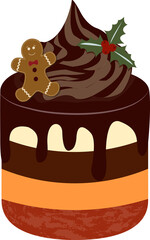 Christmas chocolate cake