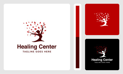 beautiful and elegant healing center logo