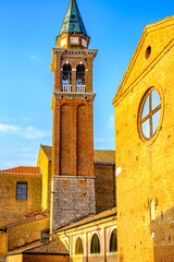 Naklejka premium old town of Chioggia in italy