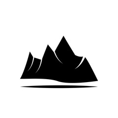 mountain, icon, collection, template, symbol,design, vector, black