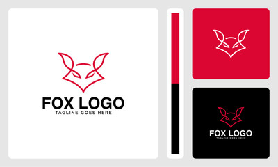 creative fox head logo
