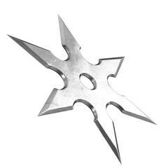 3d rendering illustration of a shuriken ninja star © Francesco Milanese