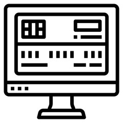 Credit Card Online Payment line icon. Can used for digital product, presentation, UI and many more.