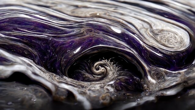 Violet And Silver Swirl Of Marble