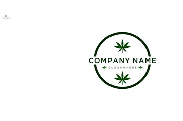 minimalistic and clean cannabis logo