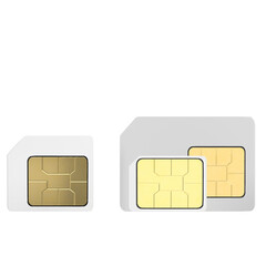3d rendering illustration of some SIM cards