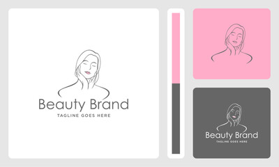 elegant woman beauty logo template