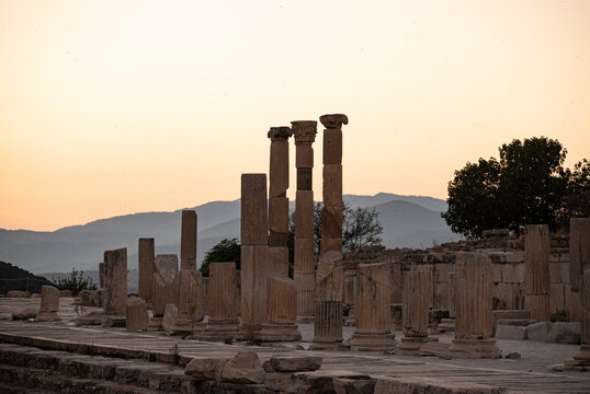 Facade of the ancient library of Ephesus in Turkey