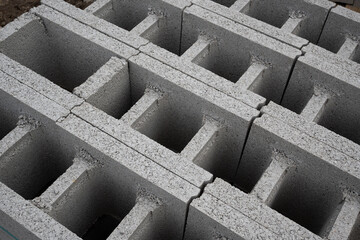 Baumaterial, Steine, Schalsteine, Fundament