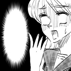 昔の少女漫画風　驚愕
