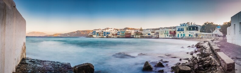 Obraz premium Little Venice seafront in Mykonos, Greece.