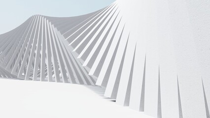 Naklejka premium Futuristic white architecture background 3d render