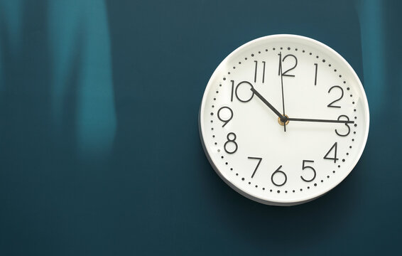 Clock, time management concept, time planning. Web banner, free space.