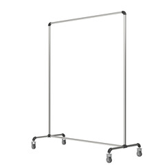 3d rendering illustration of a single bar clothing rack