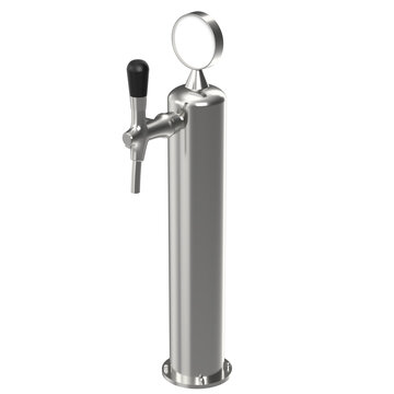 3d rendering illustration of a single beer tap
