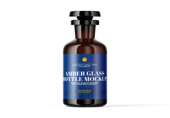 Medical Amber Glass Mockup