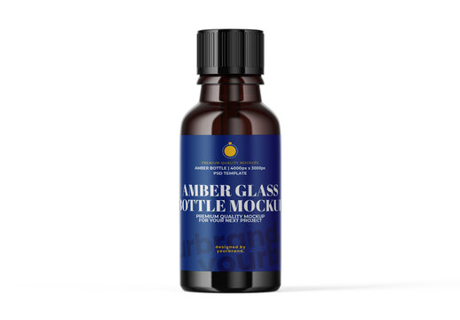 Amber Glass Medical Bottle
