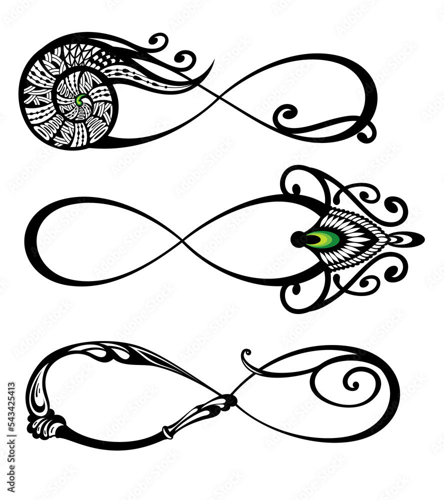 Wall mural infinity symbolfor your design. infinity loop icon design. isolated on white background