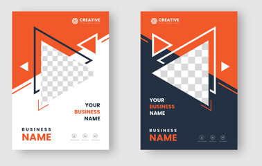 corporate modern Business Book Cover Design Template in A4 size. Can be use to Brochure, book cover, Annual Report, Corporate Presentation, Flyer, Magazine.