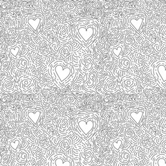 Abstract background with hand drawn doodle elements. Funny wallpaper for blog, poster and print design. Scattered Geometric Line Shapes. Vector