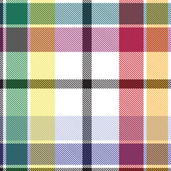 Rainbow Plaid Tartan Checkered Seamless Pattern