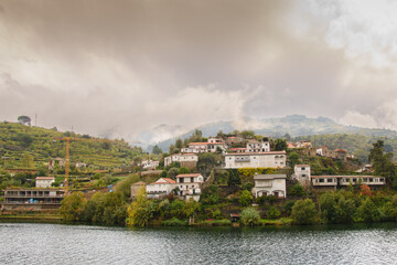 Naklejka premium The beautiful landscape of the Douro Valley in Portugal and its unique architecture