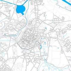 Mons, Belgium high resolution vector map