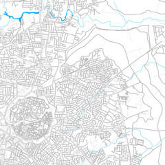 Fototapeta na wymiar Nicosia, Cyprus high resolution vector map