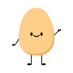 Egg character design. egg vector on white background.