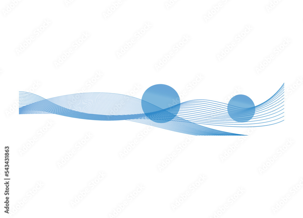 Poster blue dynamic abstract lines vector