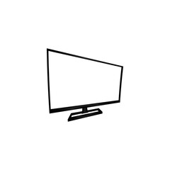 Flat screen tv design vector clipart