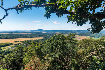 View from Vlhost hill in CHKO Kokorinsko - Machuv kraj in Czech republic - obrazy, fototapety, plakaty