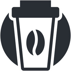 Coffee Disposable Cup Vector Icon