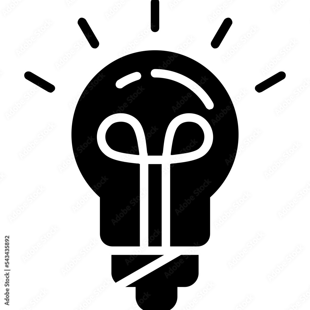 Wall mural Led Bulb Icon