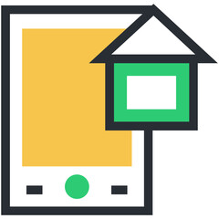 Online Real Estate Vector Icon