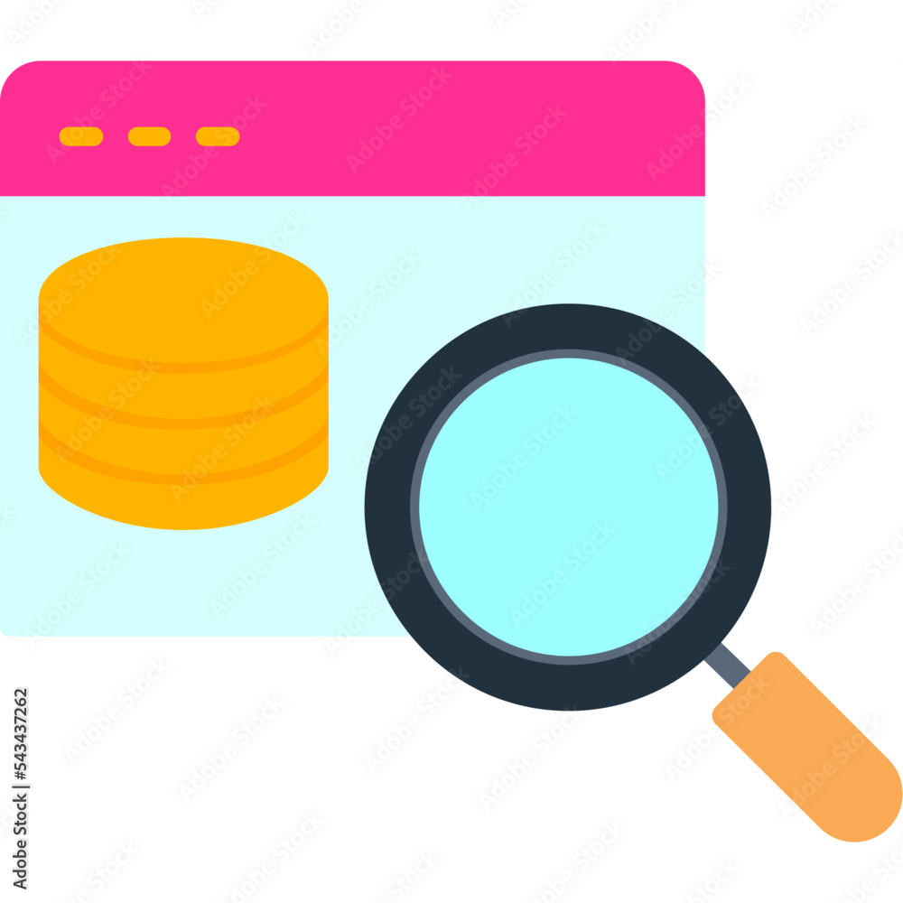 Sticker Data Search Interface Icon