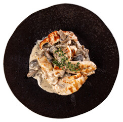 Stewed chicken grilled breast