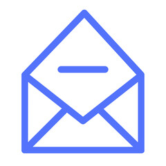 Basic Email Message Mix Office Open Outline Icon
