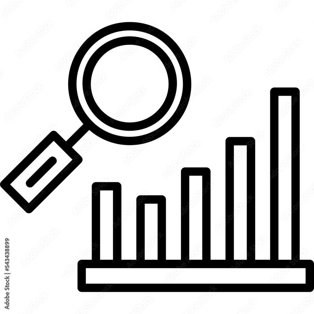 Poster bar chart research icon