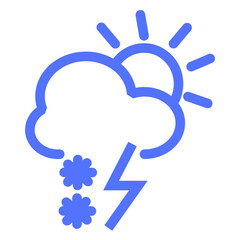 Cold Day Ice Nival Snow Stormy White Outline Icon