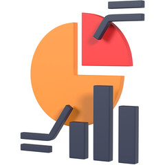 Pie chart 3D icon