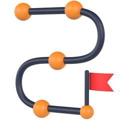 Roadmap 3D icon