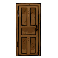 closed door vector illustration on white background