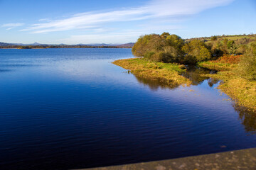 Water reservoir in autumn colors